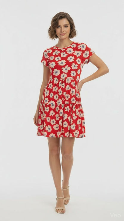 Ariel - Red Ivory Large Floral