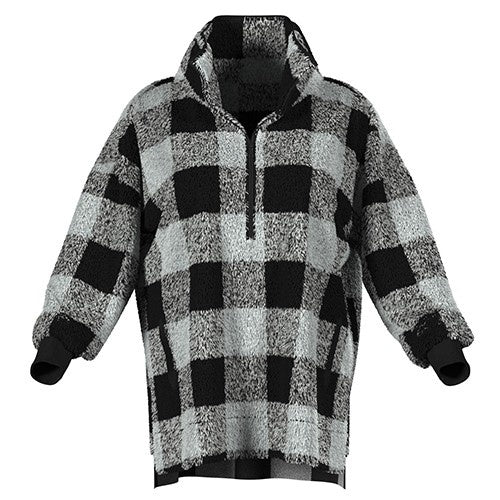 Nancy - White Black Plaid
